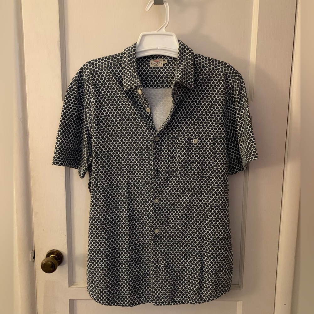 Faherty Geometric Shirt, Mens